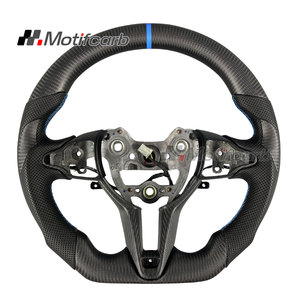 Volante de Fibra de Carbono Mate Personalizado con Franja Azul para Elantra N I20N I30N N-line N-Series 2018-2026 - Product Image 1