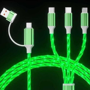 Nuovo arrivo 5-in-1 LED luce up cavo ricarica rapida trasferimento dati <span class=keywords><strong>per</strong></span> IOS USB-C Micro dispositivi-compatibile con stampante <span class=keywords><strong>Computer</strong></span> - Product Image 4