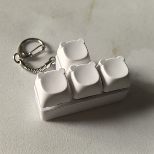 Porte-clés pendentif clavier d'urgence anti-stress en forme de tête d'ours Kawaii, jouet de décompression gadget - Product Image 6