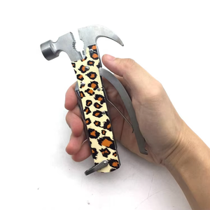 Fiberglas Saplı Özel Leopar Desenli Çekiç Çok Amaçlı Endüstriyel Alet - Product Image 4
