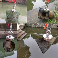 Aimant de pêche en néodyme avec revêtement en nickel antirouille pour le sauvetage de métaux sous-marins
