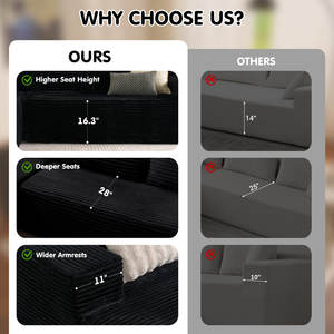 أريكة قماشية بتصميم كريمي صغيرة لغرفة المعيشة العائلية صف مستقيم بلوري تكنولوجي - Product Image 6