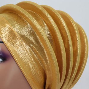 Nouveau turban <span class=keywords><strong>africain</strong></span> multicouche exagéré pour <span class=keywords><strong>femme</strong></span> musulmane, idéal pour mariage, plage, fête et activités en extérieur - Product Image 2