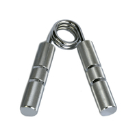 Juego de Empuñaduras de Metal Plateado con Resistencia Ajustable, Ligeras, Antideslizantes y Resistentes para Ejercicios de Muñeca y Antebrazo
