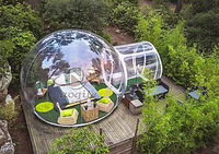 Tente gonflable transparente extérieure de bulle avec la tente de dôme de Chambre de tunnel pour camper
