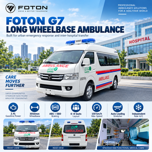 <span class=keywords><strong>Ambulancia</strong></span> FOTON G7 de Distancia Entre Ejes Larga, 2.4L Gasolina, Vehículo de Transporte Médico de Emergencia para Uso Hospitalario y Clínico - Product Image 3