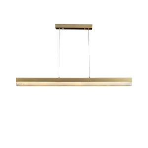 Lange Marmor Kronleuchter High-End-Licht Luxus Tisch Bar Lampe Nordic Designer lange Pendel leuchte