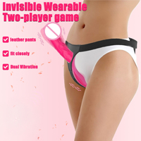 Vibromasseur double extrémité réaliste en silicone avec télécommande, pour stimulation du point G et anal, jouet sexuel pour femmes et couples lesbiens