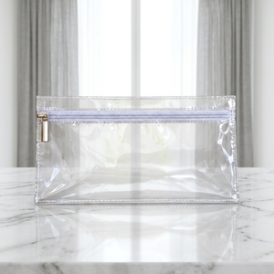<b>Clear</b> PVC Toiletry <b>Bag</b> Cosmetic <b>Bag</b> 18 X 12 Size Zippered Makeup <b>Storage</b> Organizer PVC Toiletry <b>Bag</b> with your Logo Print - Product Image 1