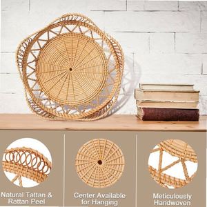 그란 벨로타 벽걸이 화분 바구니 대형 원형 거울 비온디 모니아 높은 대나무 선반 - Product Image 5