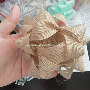 Custom Colorful Floral <span class=keywords><strong>Bow</strong></span> <span class=keywords><strong>Making</strong></span> <span class=keywords><strong>Machine</strong></span> Automático Solid PP Plastic Ribbon Gift Wrap Star <span class=keywords><strong>Bow</strong></span> Forming <span class=keywords><strong>Machine</strong></span> Film Foil - Product Image 4