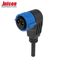 Jnicon kabel daya listrik, konektor tahan air IP67 2 3 4 5 6 8 9 12 14 15 16 18 20 22Pin/cara M25