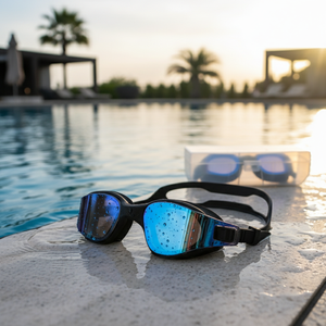 نظارات سباحة احترافية من XIALE مضادة للضباب ومقاومة للأشعة فوق البنفسجية ومانعة للتسرب مصنوعة من السيليكون للبالغين - Product Image 1