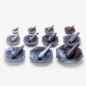 Herramientas <span class=keywords><strong>de</strong></span> especias antideslizantes, <span class=keywords><strong>mortero</strong></span> <span class=keywords><strong>de</strong></span> acero inoxidable y Mazo <span class=keywords><strong>con</strong></span> tapa, <span class=keywords><strong>de</strong></span> <span class=keywords><strong>laboratorio</strong></span>, Ágata Natural y cardo para batería - Product Image 1