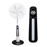 Ventilateur sur pied rechargeable 16/18 pouces avec moteur de refroidissement DC 12V pour la maison, batterie au lithium et télécommande, alimenté par énergie solaire DC