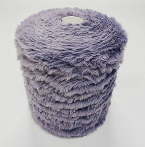 Mewah 100% poliester imitasi Marta bulu bulu halus Ultra lembut Shaggy rajut nyaman bayi dewasa topi ember syal mewah benang lemparan - Product Image 3