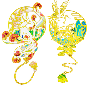 Wholesale Promotional Antique Feng Shui Metal Crafts Custom Logo Golden Die Casting Sublimation <b>Bookmarks</b> Rose Style Book Marks - Product Image 5
