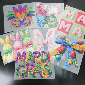 Transferencias DTF Florales Listas para Presionar para el Día de San Patricio, Impresión Personalizada para el 4 de Julio, Transferencia DTF para Bolsas de Mano de Carnaval y Mardi Gras - Product Image 1