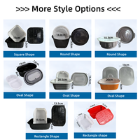 Boîte à bento jetable en plastique PP de qualité alimentaire, personnalisée par le fabricant, auto-chauffante, pour nouilles, contenant alimentaire d'urgence