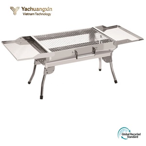 Parrilla Portátil Plegable de Acero Inoxidable con Estantes Laterales para Acampar al Aire Libre - Product Image 4