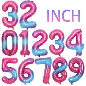 Happy Birthday <b>Balloon</b> Aluminium Set Custom 16 32 40 Inch 0-9 Number Shape Party <b>Decorations</b> Foil <b>Balloons</b> Globo - Product Image 5
