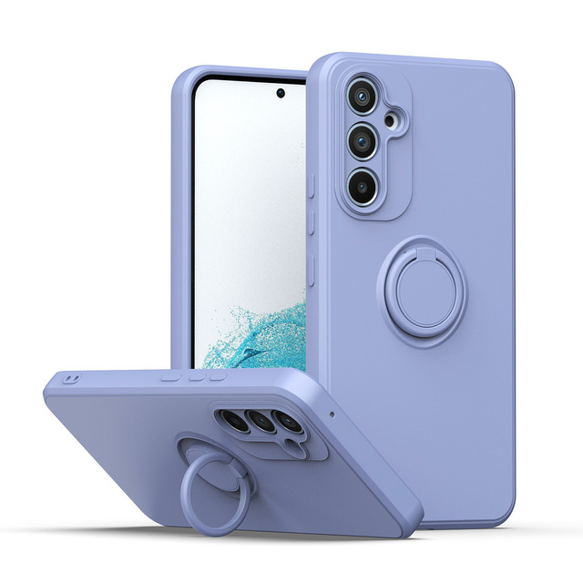 Premium Liquid Silicone Shockproof Ring Stand Car Magnetic Phone case for Samsung S25 S24 A16 A06 A54 Silicon Mobile Shell