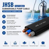 Huaqi 450/750V Flaches Wasserdichtes Tauchkabel für Landwirtschaftliche Bewässerung Tiefbrunnenpumpe Reisfeld Palmölplantage Bauernhof
