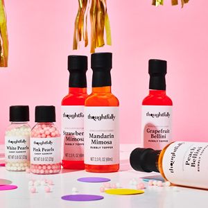 Boîte cadeau avec découpe en forme de verre à cocktails pour 21e <span class=keywords><strong>anniversaire</strong></span>, comprenant des toppers Mandarin, Fraise, Pêche, Pamplemousse, rose - Product Image 5