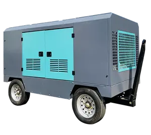 Compresseur d'air portable pour moteur diesel, à vis rotative, pour moteur diesel, 2.5 cfm, 118kw, 13 bars, 535cfm