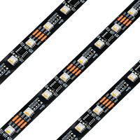 Lampu Iklan Luar Ruangan Bebas Kedip Lebar 12mm PCB Putih / Hitam IP20 D12V 60leds UCS7604 RGBW Sumber Cahaya Dekorasi Pesta