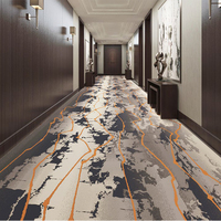 Tapis de couloir moderne abstrait fabriqué à la machine, extra long, lavable et adapté aux animaux domestiques