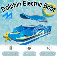 Bateau électrique Dolphin pour enfants, bateau de sports nautiques à 4 places pour la mer, les rivières et les lacs, Meierya M-086 certifié CE