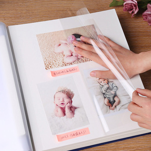 Tùy chỉnh DIY Album bên trong trang bơm lại tự dính phim Album A3 A4 Loose-Leaf PVC màu đen và trắng tờ - Product Image 5