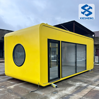 Cabine de jardin respirante de haute qualité en forme de pomme jaune, bureau moderne préfabriqué, mini-maison pour adultes, idéale pour hôtel/villa