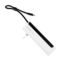 Chargeur mural portable mini 5000 mAh avec logo OEM, étanche, câble intégré, charge rapide 20W Type C pour iPhone, batterie externe