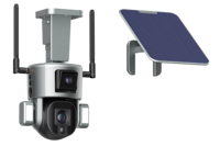 Caméra de sécurité extérieure sans fil solaire à double liaison 4G 4K 1080P 4MP AI Caméra PTZ à suivi automatique