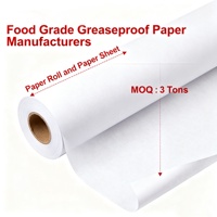 Papier d'emballage anti-graisse avec logo personnalisé imprimé, emballage pour boucher, hamburger, sandwich, shawarma, papier anti-graisse