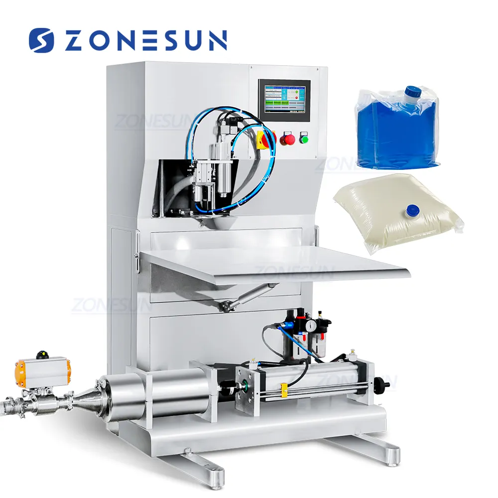 Zonesun ZS-BIB01 bán tự động đầu duy nhất nước sữa nước trái cây rượu Túi chất lỏng trong hộp máy chiết rót