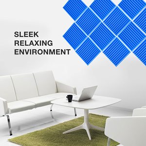 BONNOブルー防音吸音発泡パネル2 "X 12" X 12 "防音発泡パッド - Product Image 6