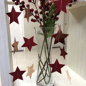 Pink Star Gold <b>Glitter</b> Paper Circle Party Decorations for Kids Birthday Wedding Ceiling Banner - Product Image 3