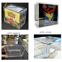 Boîte de jeu ETB en acrylique transparent Booster Boîte de présentation de stockage Pokmon Boîte magnétique en acrylique avec couvercle