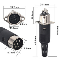 Connecteur audio DIN, prise femelle et mâle circulaire, 2A 100V, 3, 4, 5, 6, 7, 8 broches, type DS