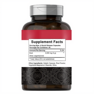 Cápsulas de Óxido Nítrico de Raíz de Remolacha, 180 Unidades, <span class=keywords><strong>Precursor</strong></span> de Nitratos, Soporte Antioxidante, Suplemento Energético para Hombres, Mujeres, Adultos, Veganos - Product Image 2