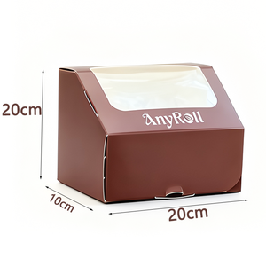 Venta al por mayor exclusiva patrones personalizados cuadrados tiramisú rebanadas de pastel para <span class=keywords><strong>la</strong></span> recepción del cliente varias ocasiones cajas de pastel con ventana - Product Image 3