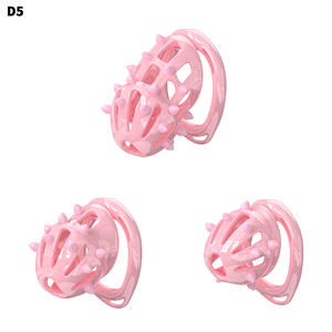 Jaula de Castidad Masculina con Puntos de Masaje de Silicona, Ligera, Impresa en 3D, 6 Tamaños de Anillos, Dispositivos de Jaula para Pene, Juguetes Sexuales para Adultos - Product Image 3