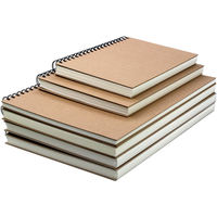 Carnet de croquis A4 écologique à couverture kraft, reliure spirale, papier épais, pour peinture, gribouillage et fournitures artistiques