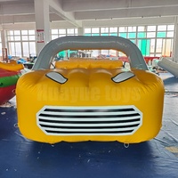 Vente en gros usine : Jeu gonflable de remorquage pour 4 personnes, jaune, en PVC, pour activités aquatiques en parc marin