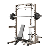 Rack de musculation multifonctionnel professionnel avec cage à squats et barre de traction dorsale pour entraînement de force à domicile, logo personnalisé