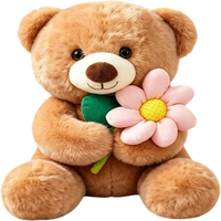 Boneka Beruang Teddy Lucu dengan Bunga |   Boneka Lembut untuk Anak-anak, Hadiah Ulang Tahun, Natal & Valentine |   Pemasok OEM/ODM
