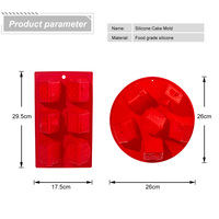 Outils de pâtisserie 3D6 moule à gâteau en forme de maison de Noël en silicone à 6 cavités pour la cuisson